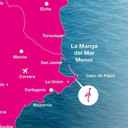 Geographic location of Playa Paraiso.